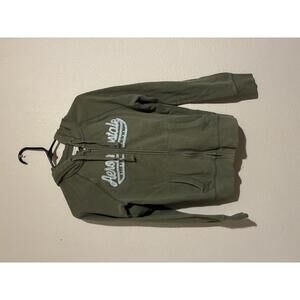 Aeropostale Olive Green Zip-Up Hoodie Sweatshirt Medium